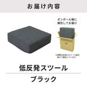 ふるさと納税 【ブラック】低反発スツール ニーノ ／ ゆったり デザイン マットレス オットマン [aw055-a011_01] 福井県あわら市_4