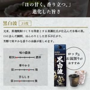 ふるさと納税 【毎月定期便】【黒白波】25度(1800ml)6パックセット GG5-0012 全2回【配送不可地域：離島】【4071171】 鹿児島県枕崎市_1