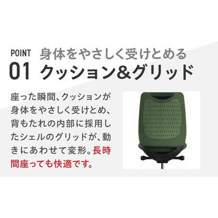 ふるさと納税 【インディゴ】オフィスチェア オカムラ ポータム　ダークグレーボディ オフィスチェア [AKAA023-5] 神奈川県横須賀市_2