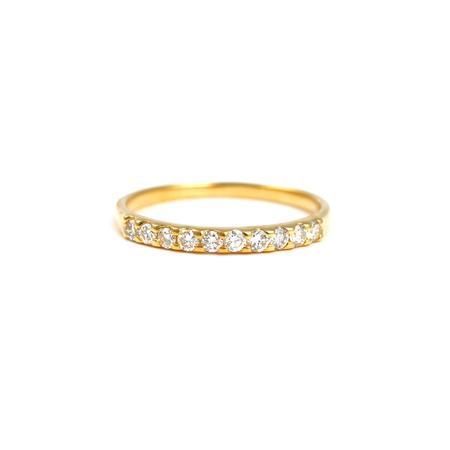 ふるさと納税 ピンキー エタニティリング  0.18CT  Ｒ3996DI-Y  イエローゴールド【1号〜9号（0.5号刻み）】　ピンキーリング 指輪 リング YG .. 山梨県富士川町の画像