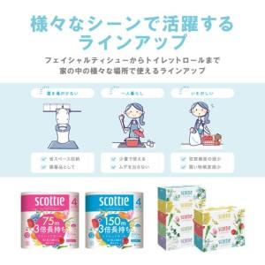 ふるさと納税 【定期便6回】【毎月お届け】【スコッティ】 組み合わせ ティシュー フラワーボックス 250組 8箱 計48箱 トイレットロール ダブル .. 熊本県八代市_4