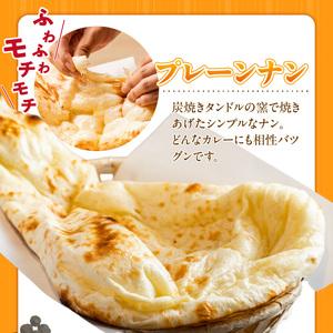 ふるさと納税 【辛口】ビスヌ 本格カレー 10食＋プレーンナン5枚＋チーズナン5枚_ビスヌ 本格 カレー 10食 プレーンナン チーズナン 各 5枚 辛.. 福岡県久留米市の画像