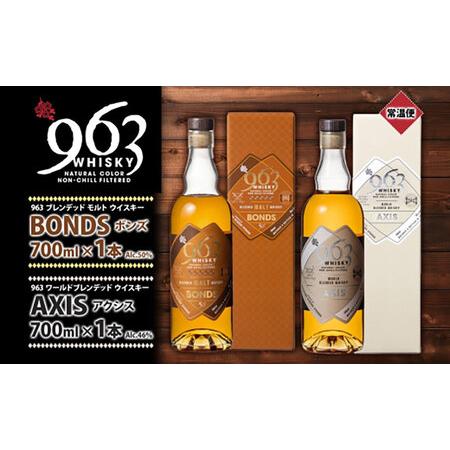 ふるさと納税 ブレンデッドウイスキー 963 ボンズ×アクシスセット