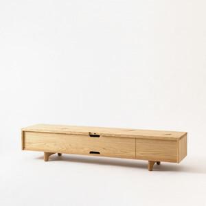 ふるさと納税 【飛騨の家具】HIDA 森のことば クリ材仕様 AVキャビネット 幅180（SR494）|家具 インテリア 飛騨高山 シンプル おしゃれ 人気.. 岐阜県高山市の画像