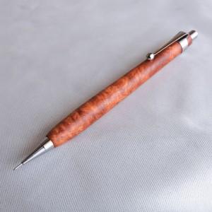 ふるさと納税 花梨瘤 木製 シャープペン 【HBK手工房】 文房具 ペン シャーペン シャープペンシル ノック式 0.5 日用品 ハンドメイド 広島県安芸高田市_2