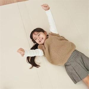 ふるさと納税 popomi 抗菌プレイマットCLEAN　ベージュ　140×200×4cm【1653072】 埼玉県川口市_1