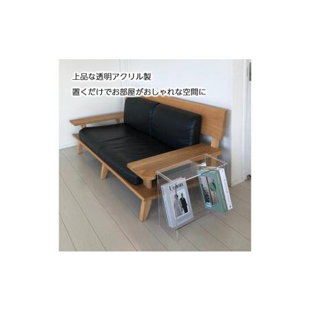 ふるさと納税 マガジンラック付きアクリルサイドテーブル　1台　川崎市自社工場一貫生産品 神奈川県川崎市_1