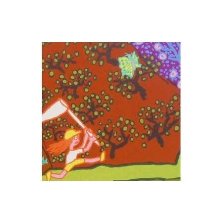 ふるさと納税 【著名アーティストシルクスクリーン版画作品】田島征三「蝶を追う少女」 神奈川県松田町_2