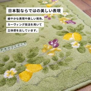 ふるさと納税 プロヴァンス シエル ロングトイレマット 約75×63cm グリーン 抗菌防臭 おしゃれ かわいい 洗える ボタニカル 大判 トイレ .. 和歌山県海南市_1