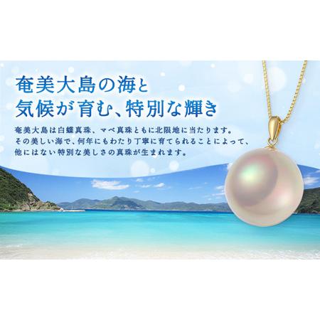 ふるさと納税 【真珠】 奄美 パール 白蝶真珠（ 7mm K18 イエローゴールド リング 2333 ）【天然】 真珠 ジュエリー アクセサリー 鹿児島県宇検村の画像
