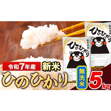 ふるさと納税 新米 米 令和7年産 ひのひかり 無洗米 5kg [7-14日以内に出荷予定(土日祝除く)] 5kg×1袋 熊本県産 米 精米 ひの 長洲町 熊本県長洲町