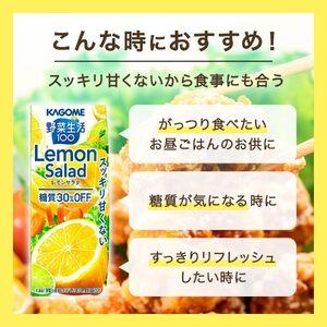 ふるさと納税 【定期便6ヶ月連続お届け】カゴメ 野菜生活100 レモンサラダ 200ml 24本 野菜ジュース 果実ミックスジュース 紙パック 長野県富士見町_2