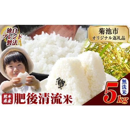 ふるさと納税 熊本県産 肥後清流米 無洗米 5kg ブレンド米《7-14日以内