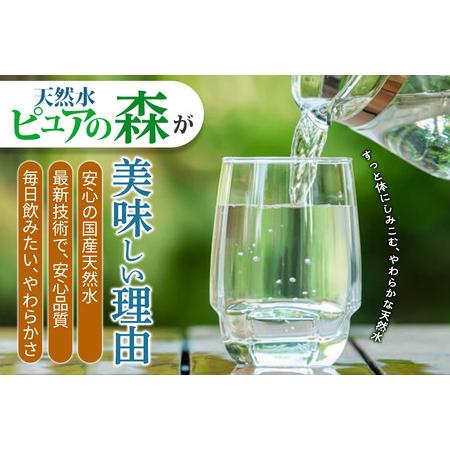 ふるさと納税 水 《定期便3ヶ月》国産 ミネラルウォーター ピュアの森 500ml 24本×2箱 計48本 天然水 軟水 ペットボトル ラベルあり 群馬県板倉町の画像