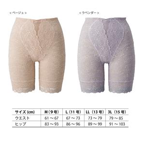 ふるさと納税 美・REINE オリジナル総レース ロングガードル（ベージュ/M） 滋賀県彦根市の画像