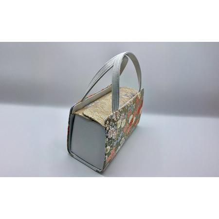 ふるさと納税 バッグ 珠陽工芸 上合わせフォーマルボストンバッグ 正絹花柄織物 鞄 カバン ボストンバッグ レディース フォーマル 工芸品 自立型.. 東京都墨田区の画像
