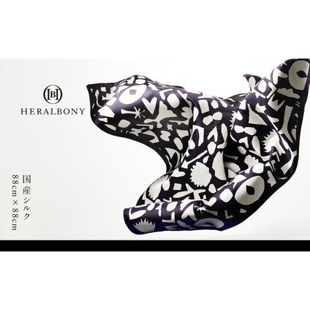 ふるさと納税 ヘラルボニー シルクスカーフ Kaede Wajima 「かえて?の