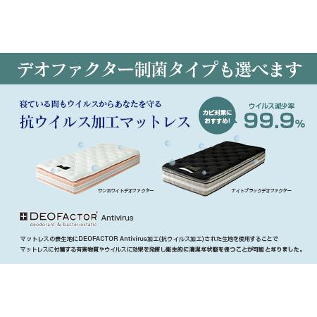 ふるさと納税 マットレス セミダブル 咲夜No Way! 抗ウイルス加工 衛生タイプ 源ベッド ポケットコイル 6.7インチ ピロートップ仕様 選べる2種.. 広島県北広島町の画像