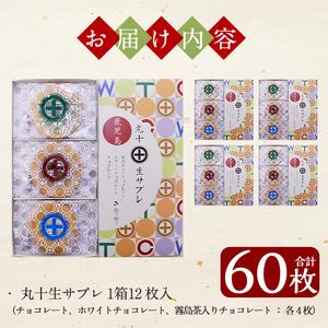 ふるさと納税 C-086-B 丸十生サブレ詰め合わせ(12枚入×5箱 計60枚)【徳重製菓とらや】霧島市 生サブレ サブレ しっとり なめらか マイル.. 鹿児島県霧島市の画像