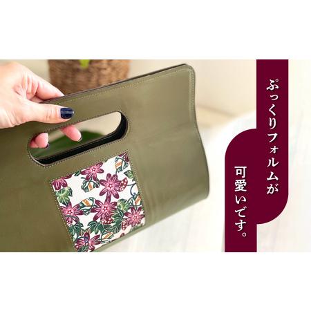 ふるさと納税 本革ぷっくりぽーぽーバッグ 【フォルザ】 | 紅琉 BINRYU アラヤプランニング株式会社 | 伝統工芸 びんがた 紅型 | テキスタイル.. 沖縄県宜野湾市の画像