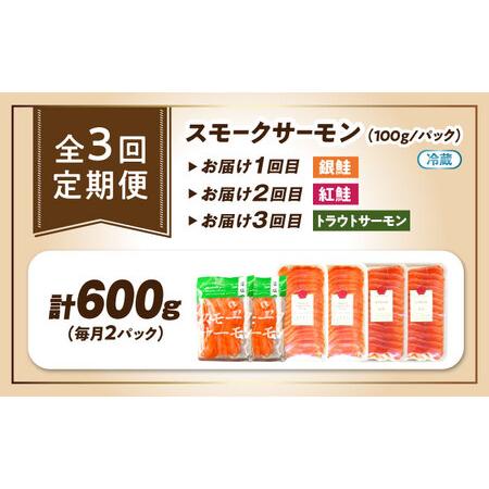ふるさと納税 【全3回定期便】毎月異なる魚種が届く♪スモークサーモン2パック [AQAJ092] スモークサーモン 滋賀県長浜市_2