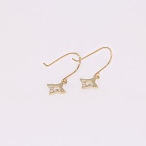 ふるさと納税 AQ-295　LB-63　 KeriA K10　ラボグロウン　ダイヤモンド　ピアス　アクセサリー　ジュエリー　プレゼント　フック　スター 山梨県甲斐市_1