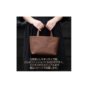 ふるさと納税 ミニトートバッグ Andy 日本製 革製品 本革 レザー 手作り カバン トート キャメル 兵庫県福崎町の画像