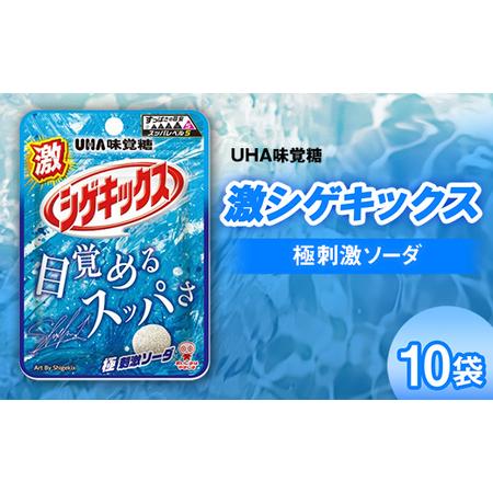 ふるさと納税 UHA味覚糖 激シゲキックス 極刺激ソーダ 10パック入り お