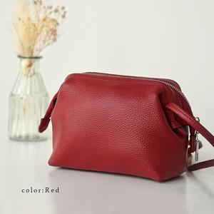 ふるさと納税 本革コンパクトショルダーバッグ レッド 17-054 奈良県奈良市