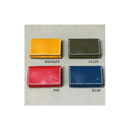ふるさと納税 【名刺入れ】card case レッド 名刺入れ 革 山口県宇部市_1