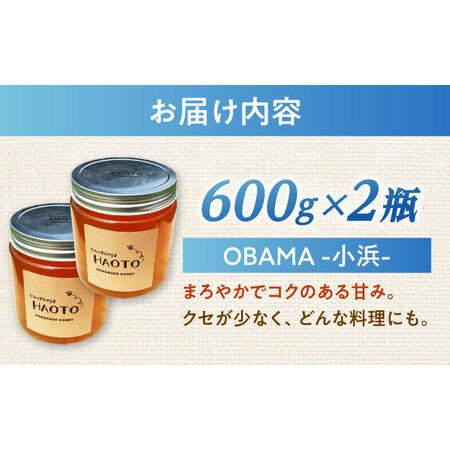 ふるさと納税 百花蜜 はちみつ 600g ×2瓶 非加熱 純粋蜂蜜 / ハチミツ 蜂蜜 自然の恵み 一期一会 小浜市 / HAOTO[BFEH002] 福井県小浜市の画像
