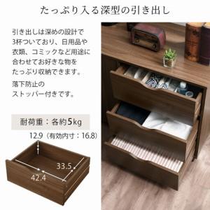 ふるさと納税 【完成品＋設置付き】キャスター付きマルチキャビネット（オーク）キャビネット おしゃれ 幅80 木製 チェスト キャスター 収納棚.. 和歌山県海南市_4