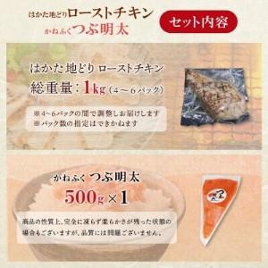 ふるさと納税 Y08-40 博多地どりローストチキン・つぶ明太セット 地鶏 福岡県福智町_2