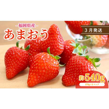 ふるさと納税 [2026年3月発送] 苺 あまおう 540g (270g×2P) いちご | あまおう OKI 福岡県川崎町