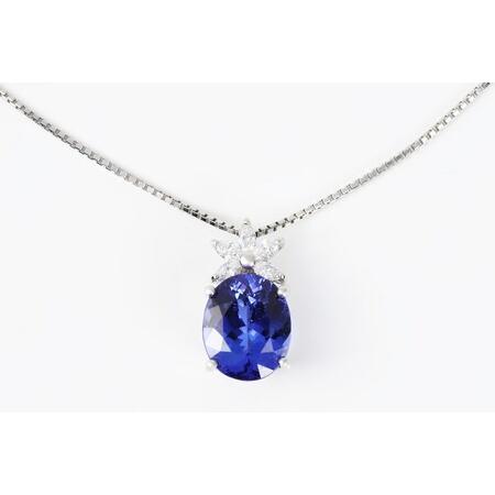 ふるさと納税 [ふるなび限定][一点もの]タンザナイト(6.29ct)ダイヤモンドプラチナペンダント R117 K06140-H FN-Limited-SP 山梨県甲府市