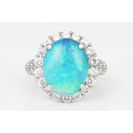 ふるさと納税 [ふるなび限定][一点もの]ブラックオパール(5.50ct)ダイヤモンドプラチナリング R126 K06149-H FN-Limited-SP 山梨県甲府市