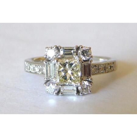 ふるさと納税 [ふるなび限定][一点もの]Pt900 ライトイエローダイヤ(0.717ct)リング M17 K06079-H FN-Limited-SP 山梨県甲府市