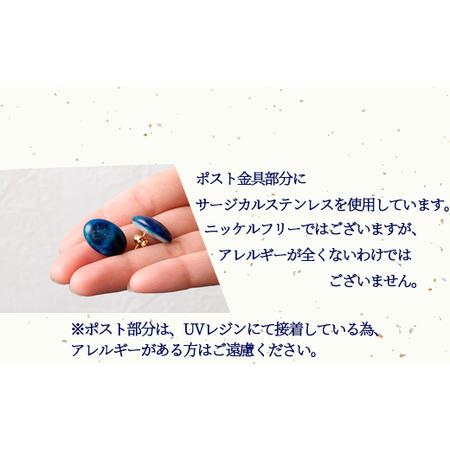 ふるさと納税 夜空と三京ダム ピアス 1個 両耳用 幅2cm UVレジン ニッケルフリー サージカルステンレス アクセサリー ファッション 鹿児島県 .. 鹿児島県天城町の画像