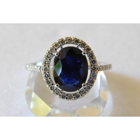 ふるさと納税 [ふるなび限定][一点もの]Pt950 サファイア(2.011ct)ダイヤモンドリング M27 K06159-H FN-Limited-SP 山梨県甲府市