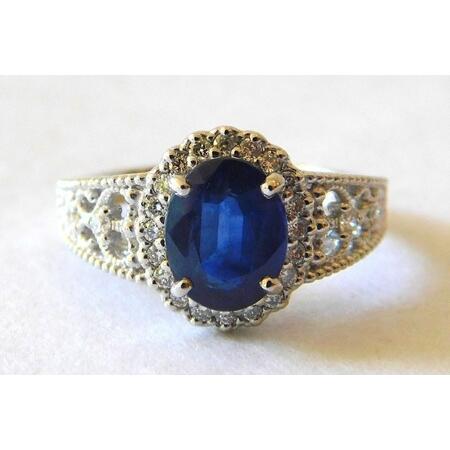 ふるさと納税 【ふるなび限定】【一点もの】Pt950　サファイア（2.184ct）ダイヤモンドリング　M25　K06157-H　FN-Limited-SP 山梨県甲府市 | 