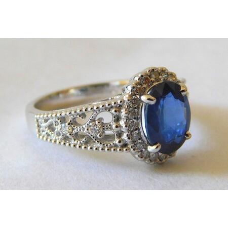 ふるさと納税 【ふるなび限定】【一点もの】Pt950　サファイア（2.184ct）ダイヤモンドリング　M25　K06157-H　FN-Limited-SP 山梨県甲府市 |  | 01