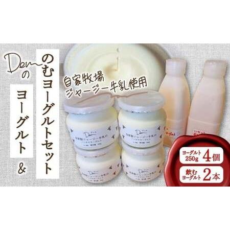 ふるさと納税 [自家牧場ジャージー牛乳使用]Demのヨーグルト&のむヨーグルトセット ( ヨーグルト 飲むヨーグルト ジャージー牛乳 濃厚 新鮮 .. 宮崎県小林市