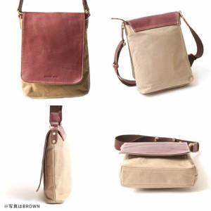 ふるさと納税 牛革かぶせ×帆布 ショルダーバッグS　キャメル　【12203-0373-4】 千葉県市川市_1