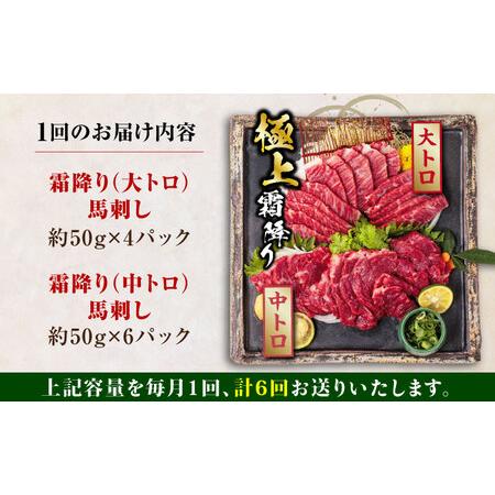 ふるさと納税 【全6回定期便】国産 霜降り馬刺し2種セット 約500g 馬刺し[AYBP007] 熊本県合志市の画像