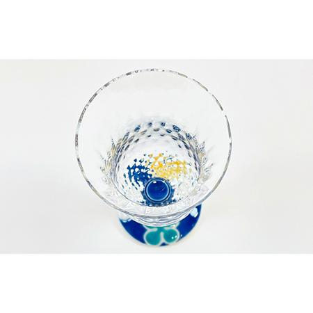 ふるさと納税 九谷和グラス ワイングラスクローバー（ブルー） 工芸品 グラス コップ 食器 F6P-3156 石川県加賀市_2