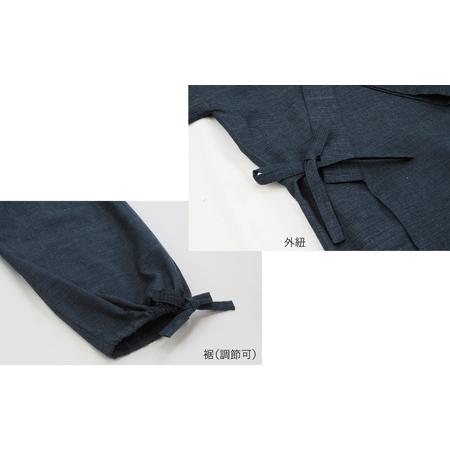 ふるさと納税 【男性用/日本製】 三河木綿 作務衣 メンズ 上下セット 綿100%_L／ネイビー【G0535】 愛知県蒲郡市_3