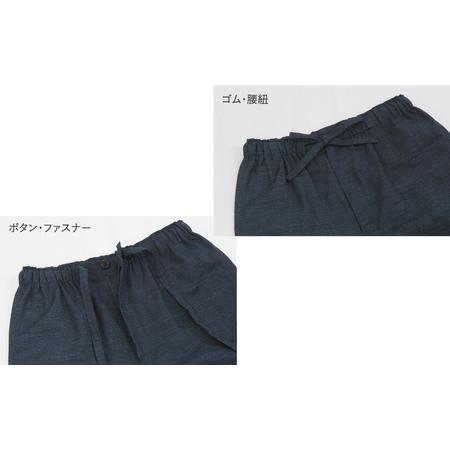 ふるさと納税 【男性用/日本製】 三河木綿 作務衣 メンズ 上下セット 綿100%_L／ネイビー【G0535】 愛知県蒲郡市_4