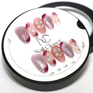 ふるさと納税 ネイルチップ ロング[恋色パルフェ]Mサイズ Antellijan大宮ネイルサロンのハンドメイド L2-M [11100-2164] 埼玉県さいたま市