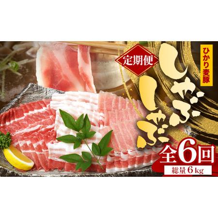 ふるさと納税 [先行受付〜2026年1月中旬より順次発送〜][定期便全6回]鹿児島県産 ひかり麦豚 しゃぶしゃぶ 食べ比べセット 約1kg(200g.. 鹿児島県南大隅町