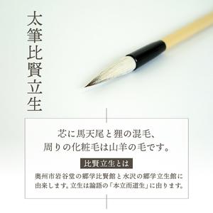 ふるさと納税 水沢筆セット(太筆比賢立生2本・小筆銘光2本) 書道 伝統工芸品 文房具 日用品 雑貨 毛筆 習字[BS032] 岩手県奥州市